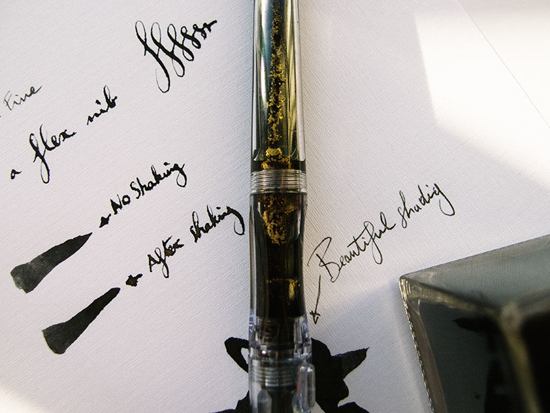 J. Herbin 1670 Stormy Grey Gold Flake Fountain Pen Ink Review